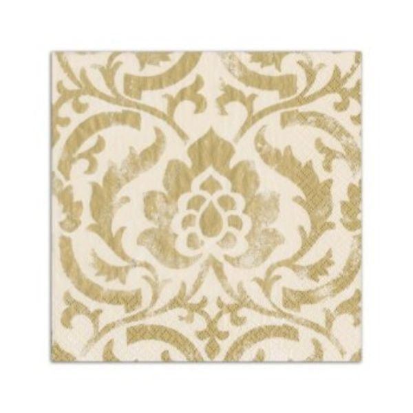 Baroque Ivory Cocktail Napkins 20pk