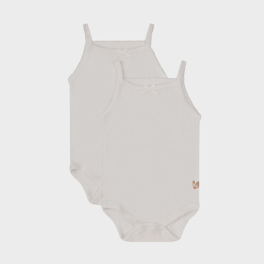 Feathers Baby Girl Rib White Onesies