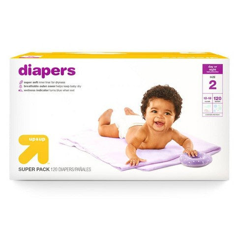 Diapers Up & Up Size 2, 120ct