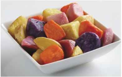 Diced Potato Medley Skin-On Cooked Oven Roasted Frozen 3lb