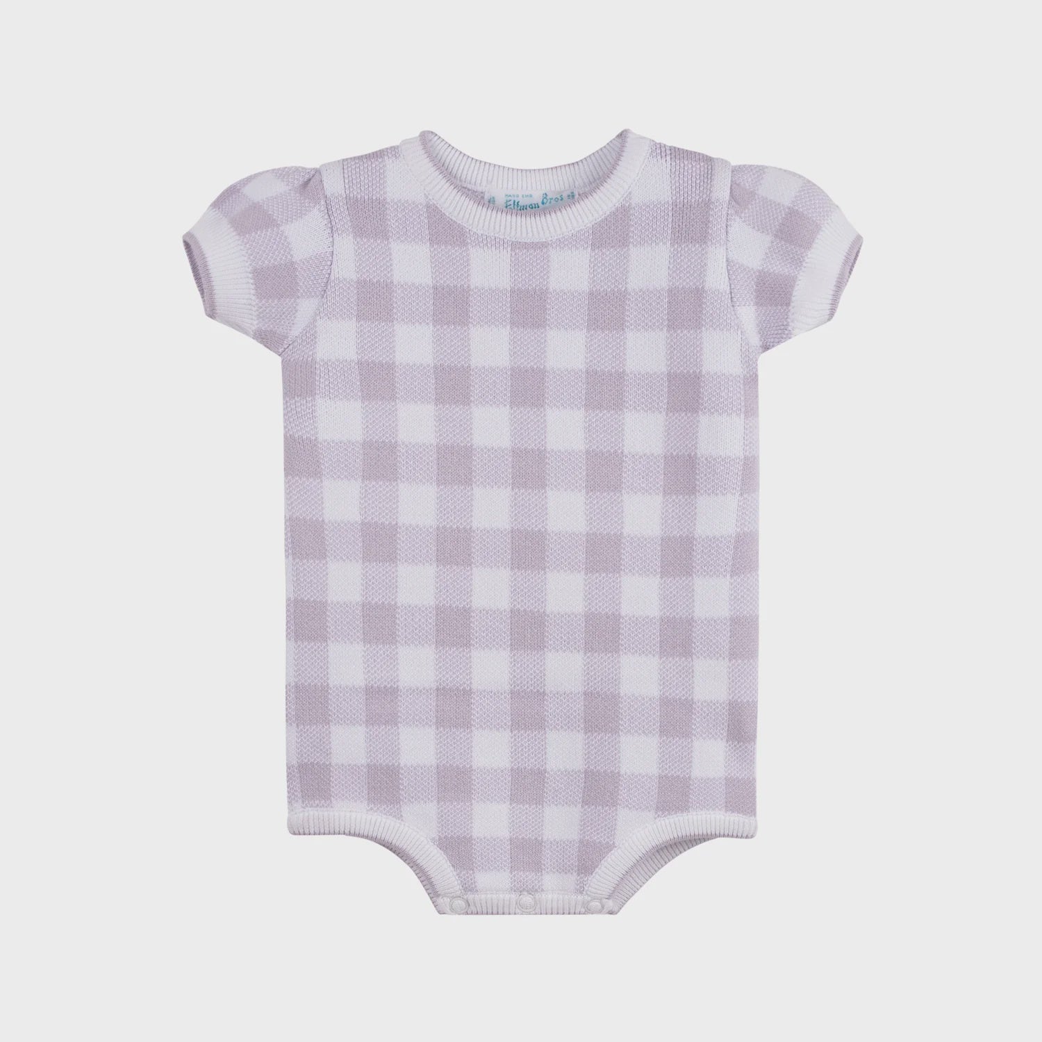 Feltman Gingham Knit Romper 9m