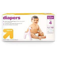 Diapers Up & Up Size 4, 148 ct
