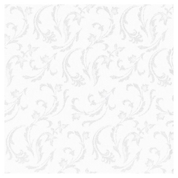 Papstar Damascato White 40 x 40 Napkin, 50 pk