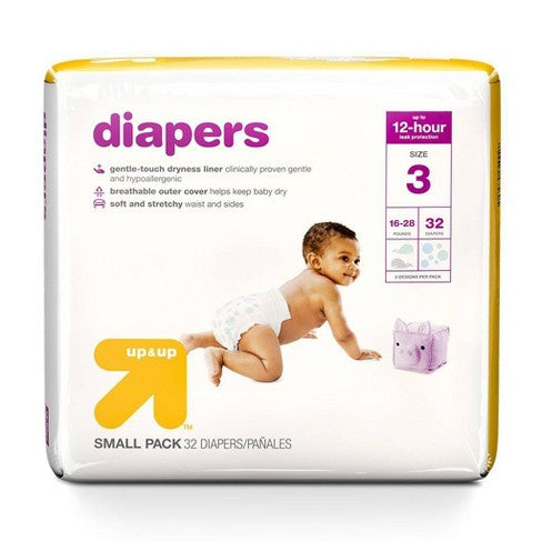 Diapers Up&Up Size 3, 32 ct