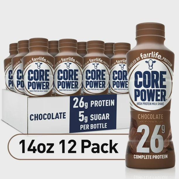 Core Power Protein Chocolate 26g Bottles, 12pk