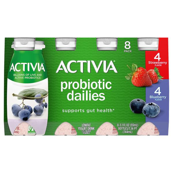 Activia Probiotic Dailies Strawberry/Blueberry 8/3.1 oz