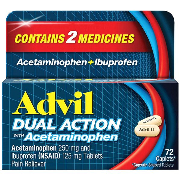 Advil Dual Action With Acetaminophen 72ct