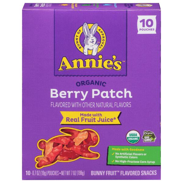 Annie's Bunny Fruit Snacks, Berry Patch, Organic, 10ct