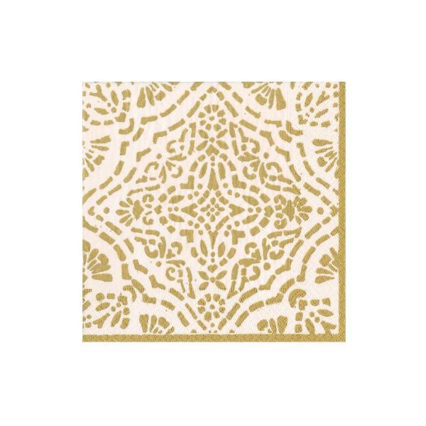 Annika Ivory & Gold Cocktail Napkins 20 ct