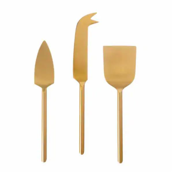 Atlas Gold Cheese Knives - set of 3