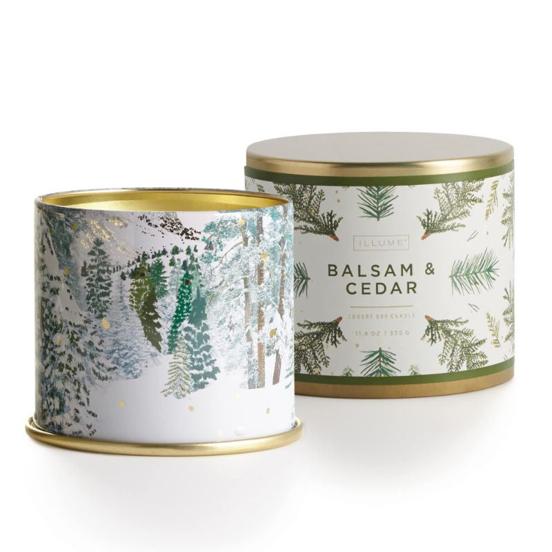 Balsam & Cedar Large Tin Candle