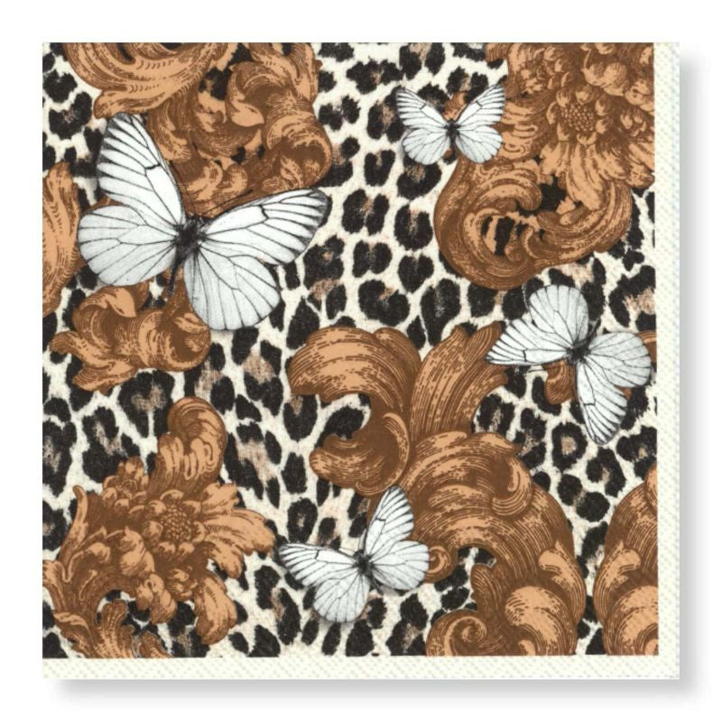 Baroque Leopard napkins - Luncheon, 20ct