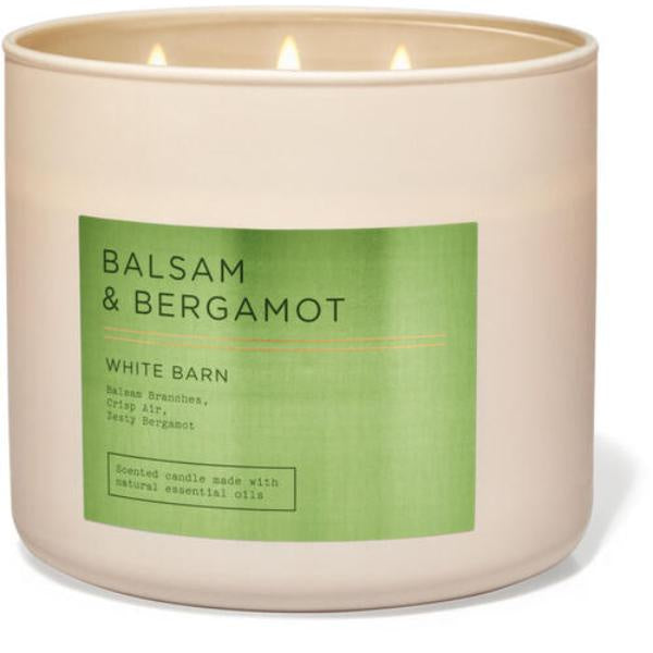 Bath & Body Works 3 Wick Candle - Balsam & Bergamot