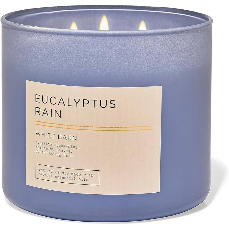 Bath & Body Works 3 Wick Candle - Eucalyptus Rain