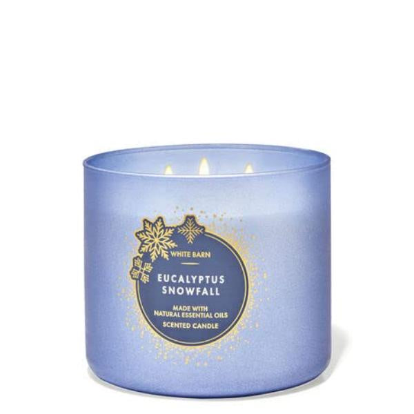 Bath & Body Works 3 Wick Candle - Eucalyptus Snowfall