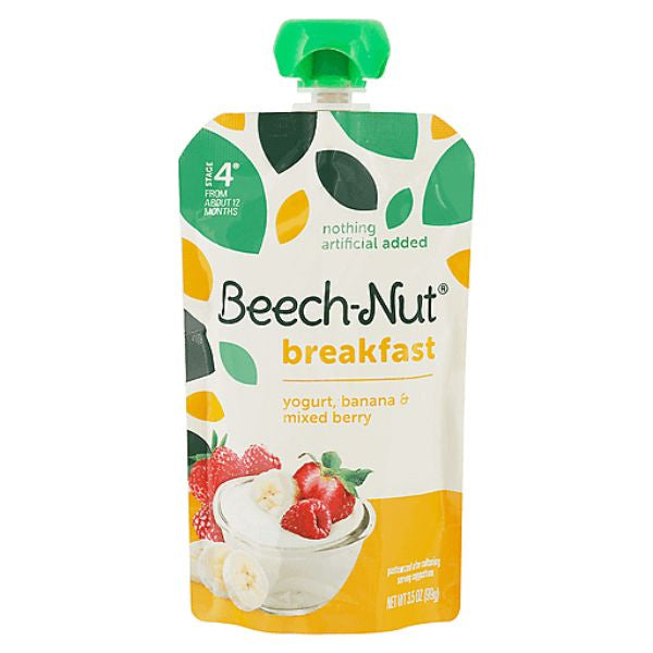 Beech-Nut Yogurt, Banana & Mixed Berry, Breakfast, Stage 4, 3.5oz
