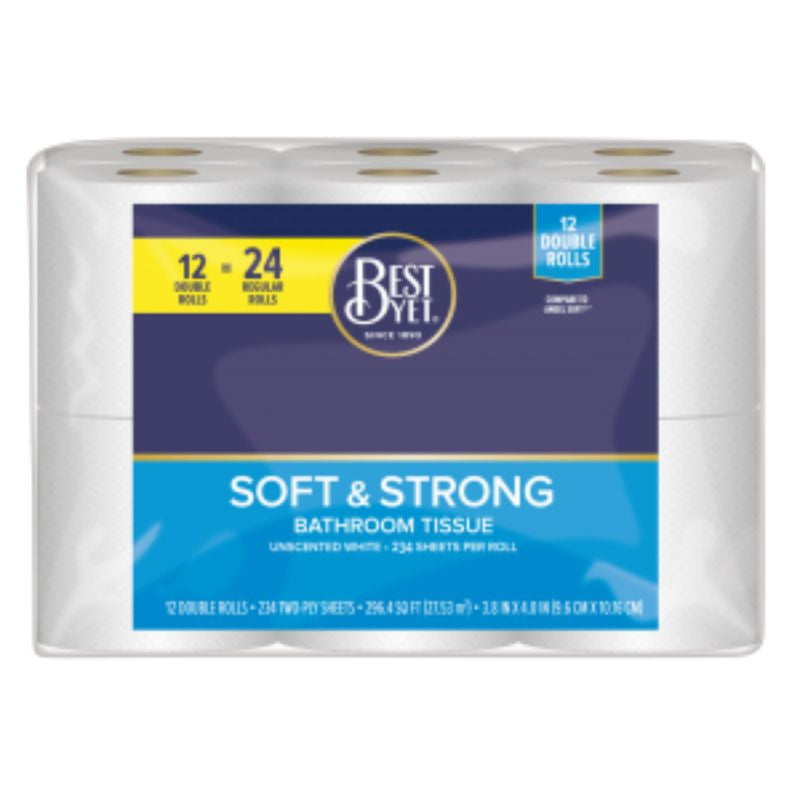 Best Yet 2-Ply Toilet Tissue 12 rolls / 234 sheets