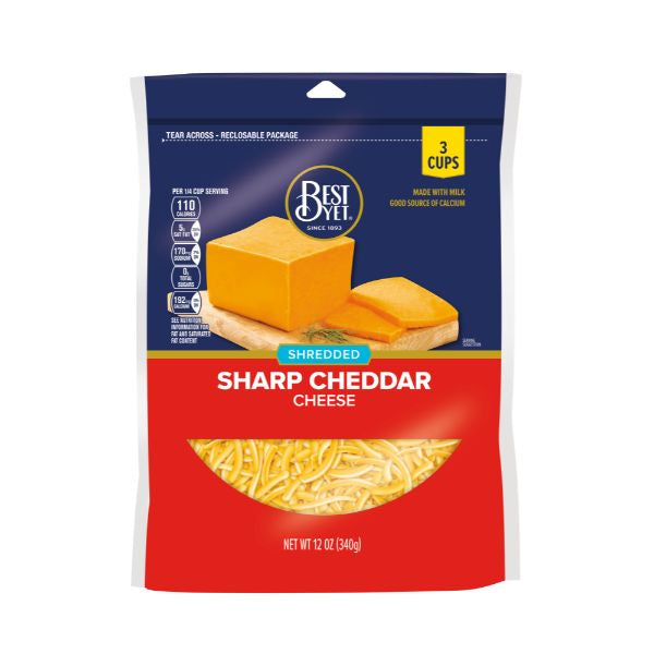 Best Yet Fancy Shredded Sharp Cheddar 8 oz