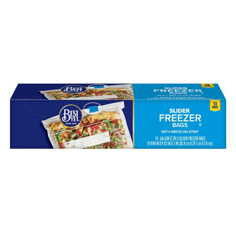 Best Yet Freezer Gallon Bags Slider 13ct