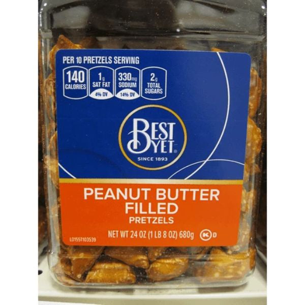 Best Yet Peanut Butter Filled Pretzels 24oz