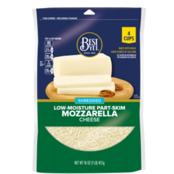 Best Yet Shredded Part Skim Mozzarella 8 oz