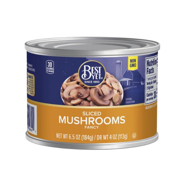 Best Yet Sliced Button Mushrooms 4oz