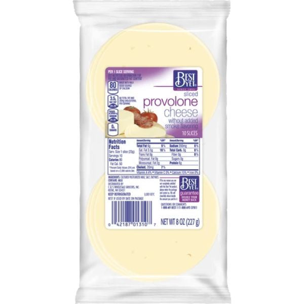 Best Yet Sliced Provolone 8 oz