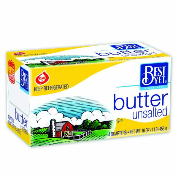 Best Yet Unsalted Butter Quarters 16 oz
