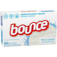 Bounce Dryer Sheets Free & Gentle 80ct