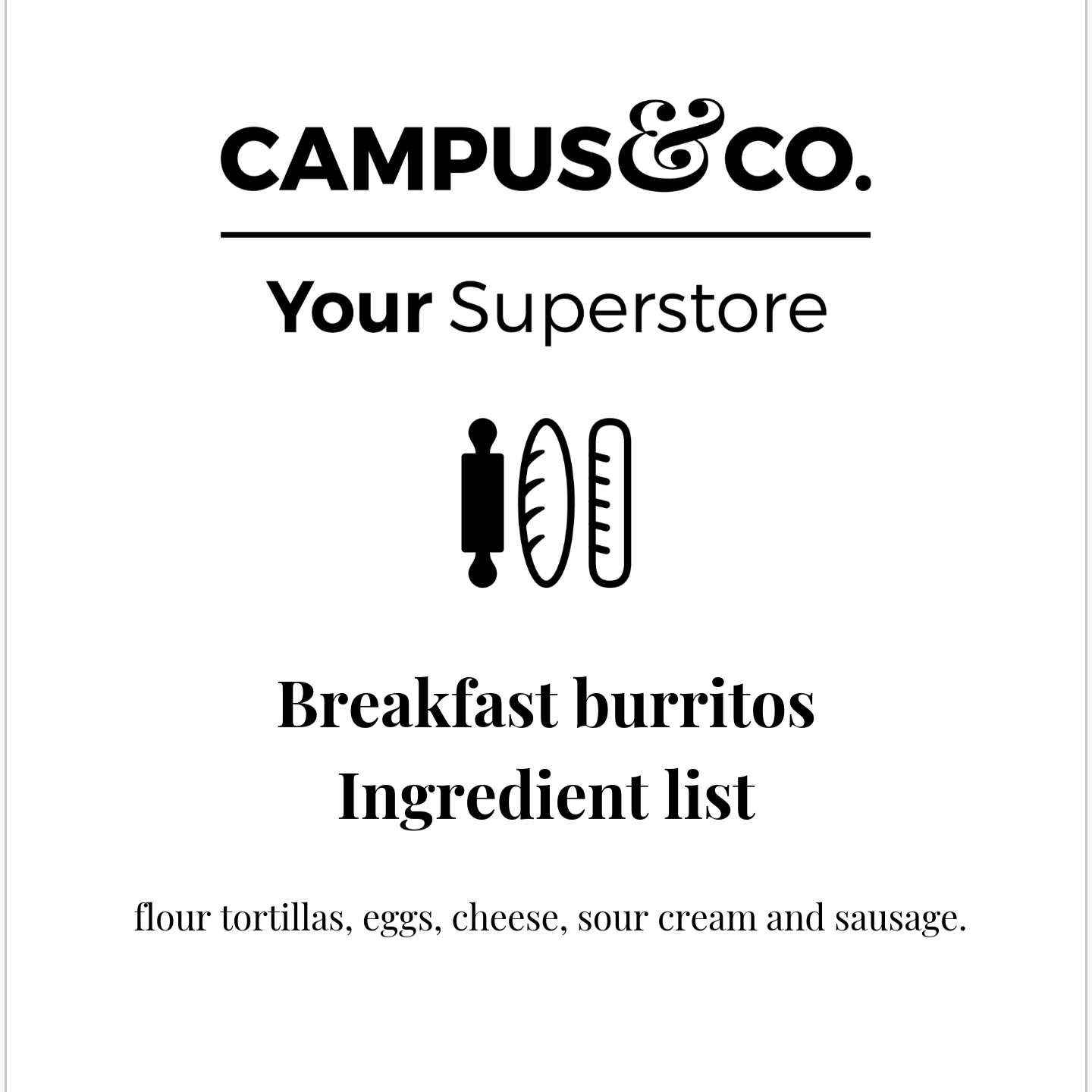 Campus & Co. Breakfast Burritos 6ct