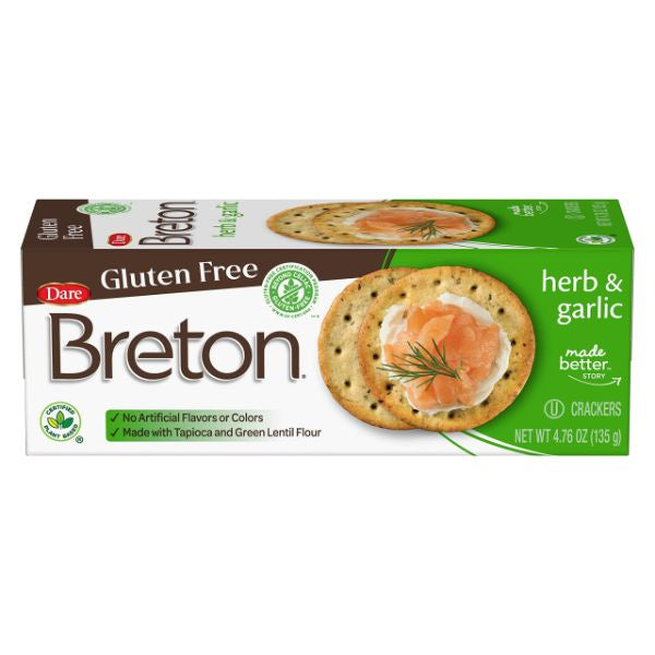 Breton Gluten Free Herb and Garlic Crackers 4.76oz