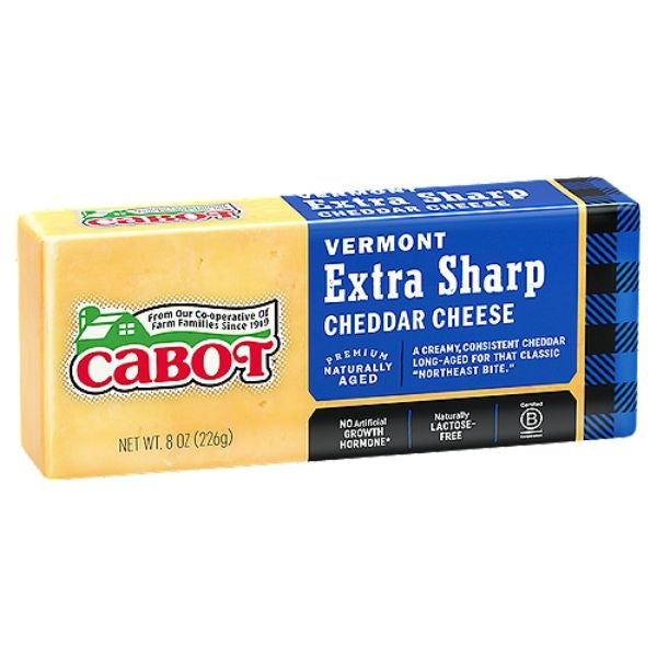 Cabot Extra Sharp Yellow Cheddar Bar 8 oz