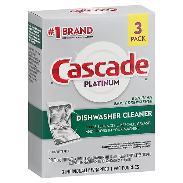 Cascade Platinum Dishwasher Cleaner - 3ct