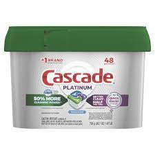 Cascade Platinum Fresh Scent ActionPacs Dishwasher Detergent, 62ct