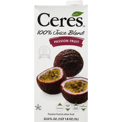 Ceres 100% Juice Passion Fruit 33.8oz