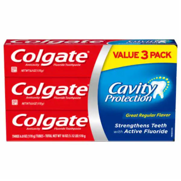 Colgate Cavity Protection Fluoride Toothpaste 3pk