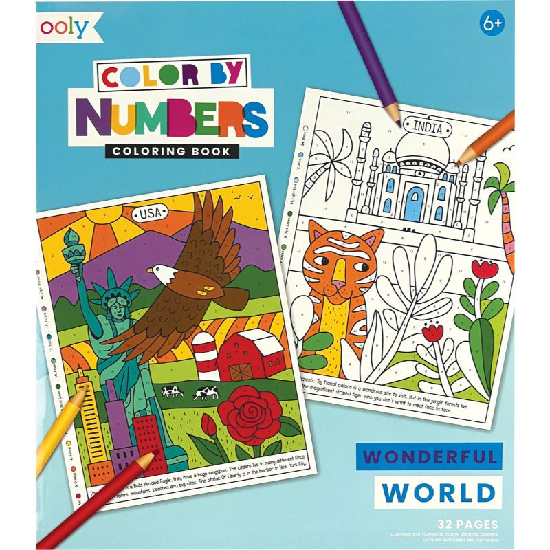 Color By Number Coloring Book-wonderful World