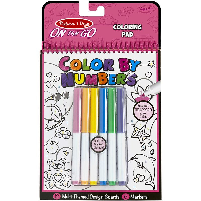 On the Go Color by Numbers Kids' Design Boards - Unicorns, Ballet, Kittens