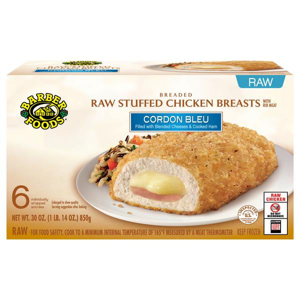 Cordon Bleu Raw Stuffed Chicken Breasts 6 ct / 30 oz