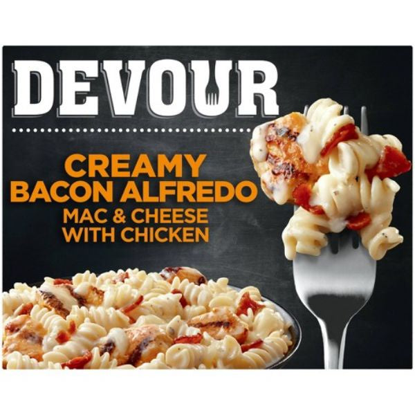 Devour Creamy Bacon Alfredo Mac. & Cheese. Frozen 10oz