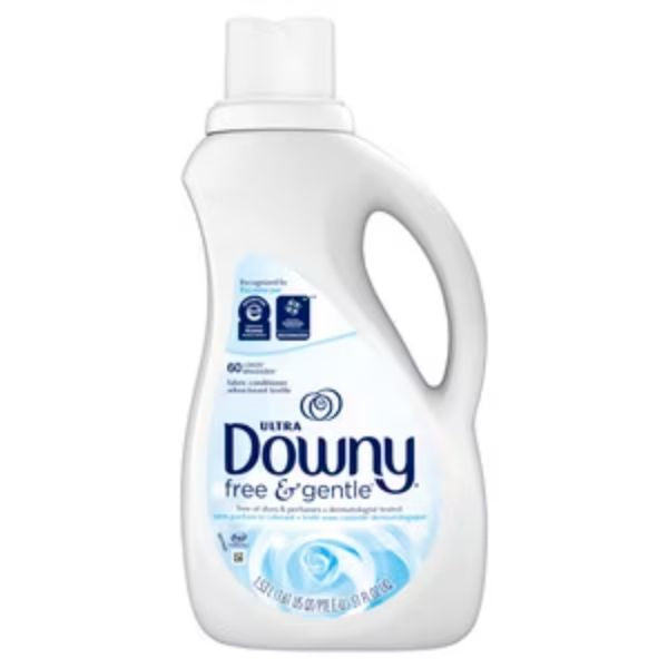 Downy Ultra Liquid Fabric Conditioner, Free & Gentle, 60 Loads, 44oz