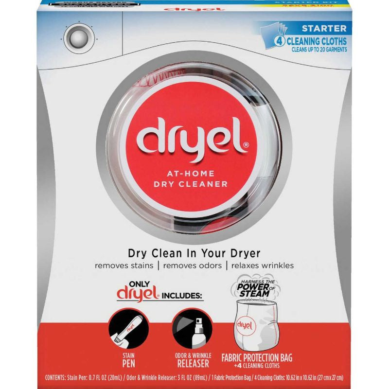 Dryel At Home Dry Cleaner Starter Kit with 6 Cleaning Cloths