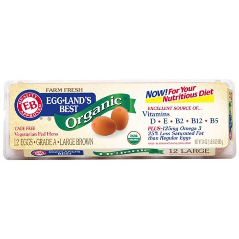 Eggland's Best Organic Large Brown Eggs 1 Doz