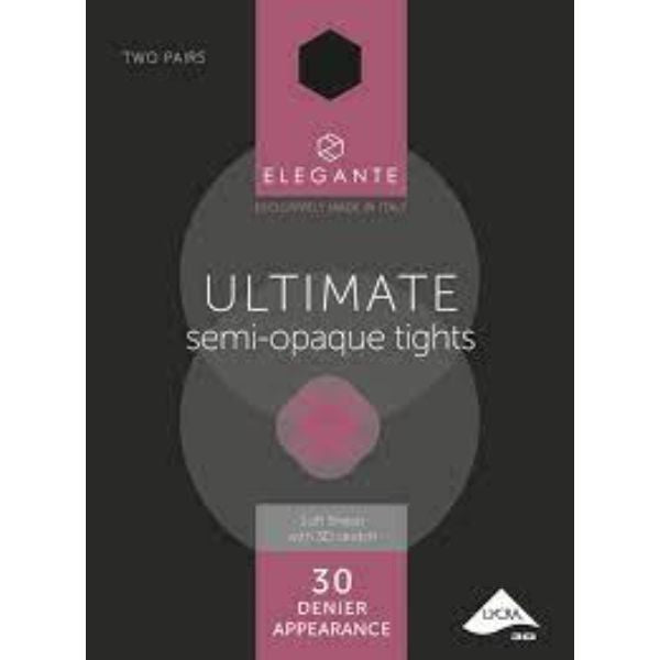 Elegante Ultimate Semi-Opaque Tights, Lg 2pk