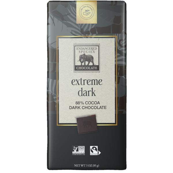 Endangered Species 88% Dark Chocolate Bar 3oz