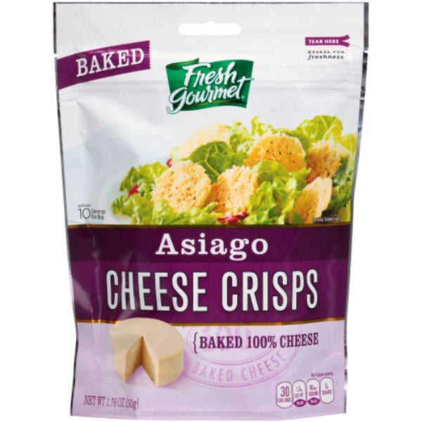 Fresh Gourmet Baked Asiago Cheese Crisps, 1.76oz