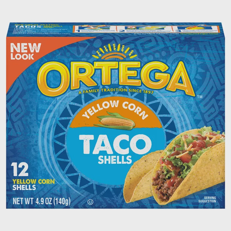 Ortega Yellow Corn Taco Hard Shells 12ct