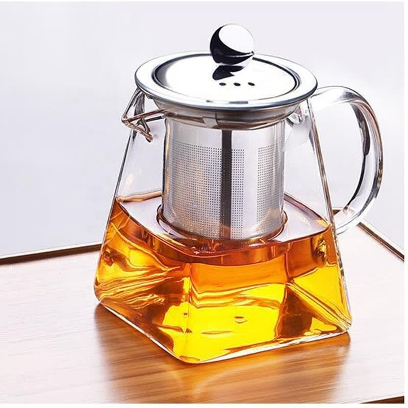 Glass Teapot With Stainless Steel Infuser & Lid 32oz