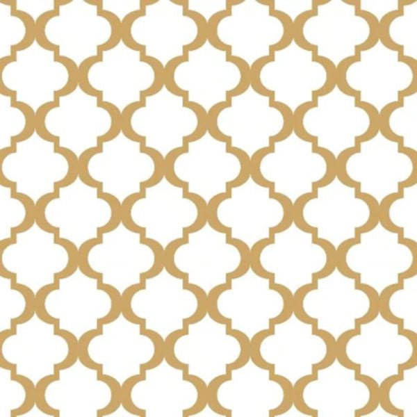 Wax Paper Gold Lattice Rectangular 10/pk