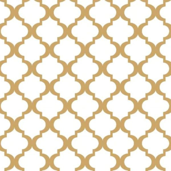 Wax Paper Gold Lattice Rectangular 10/pk